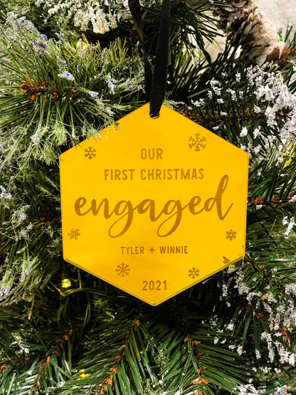 Our First Christmas Engaged Ornament