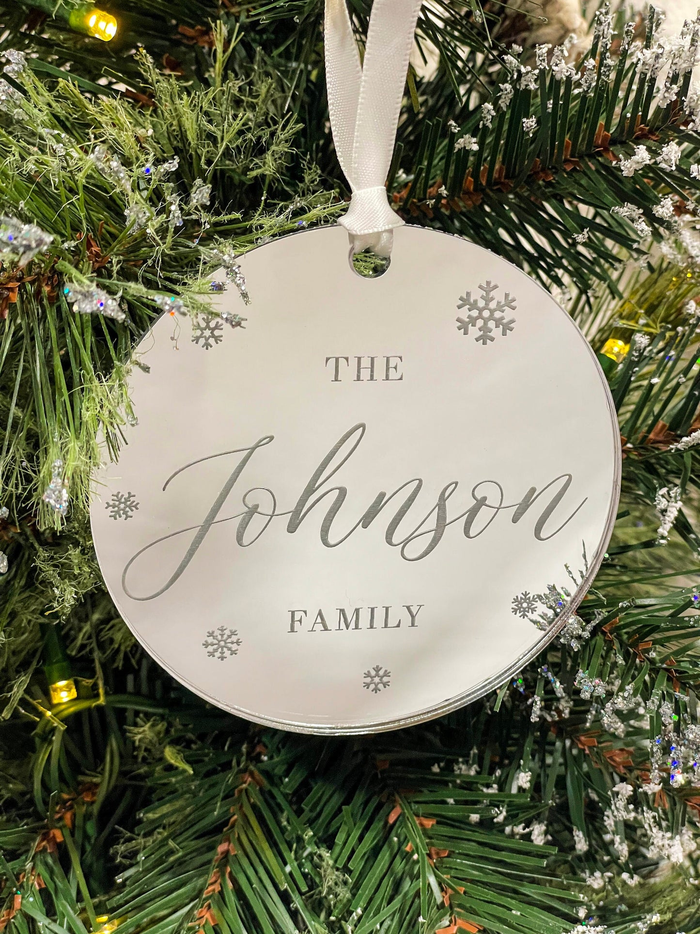 Personalized Family Name Christmas Ornament