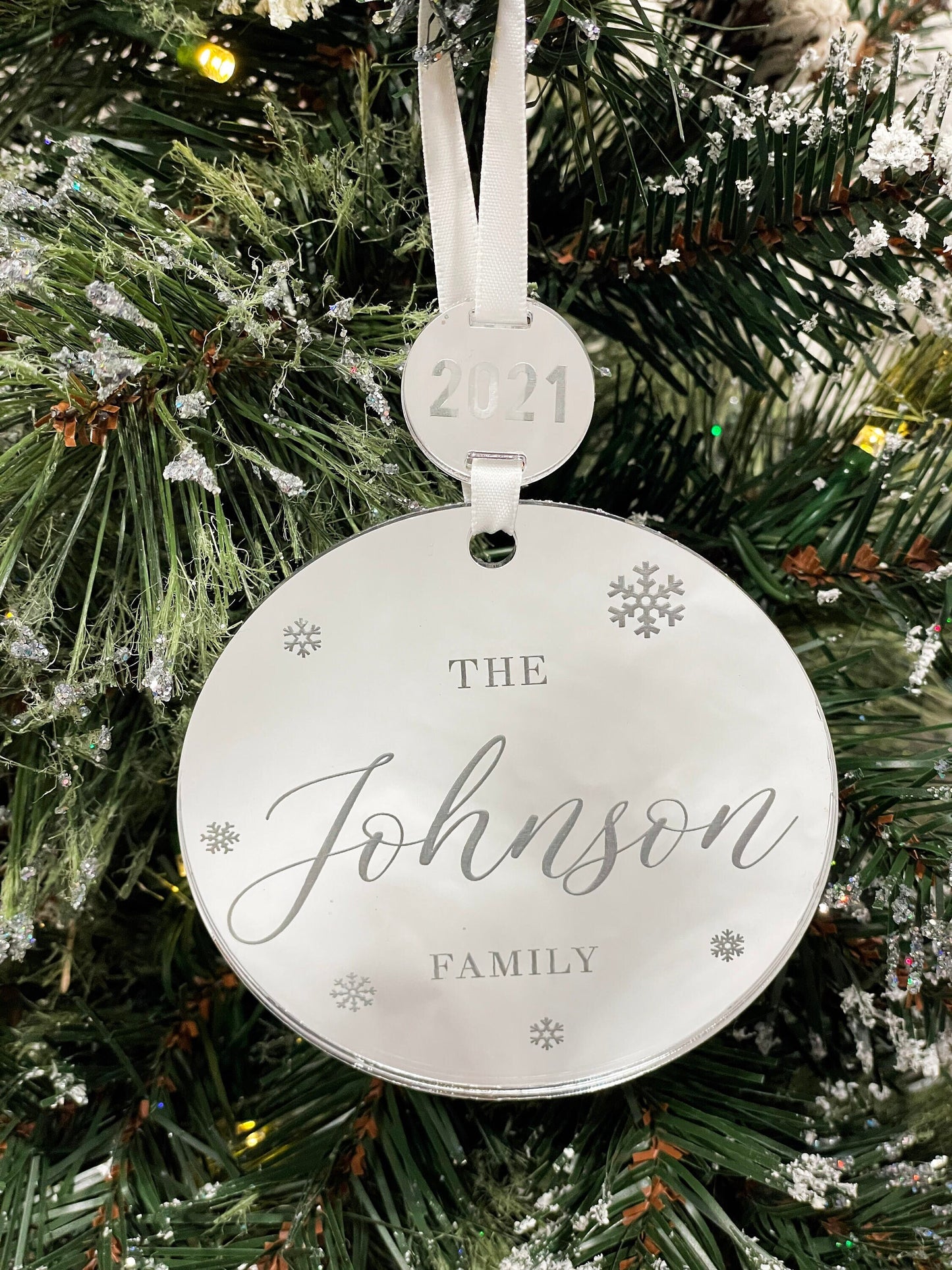 Personalized Family Name Christmas Ornament