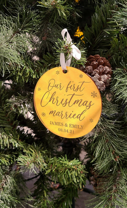 Our First Christmas Married Ornament