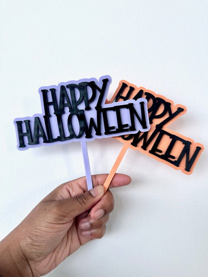 Happy Halloween Cake Topper