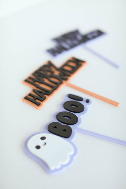 Boo! Halloween Cake Topper