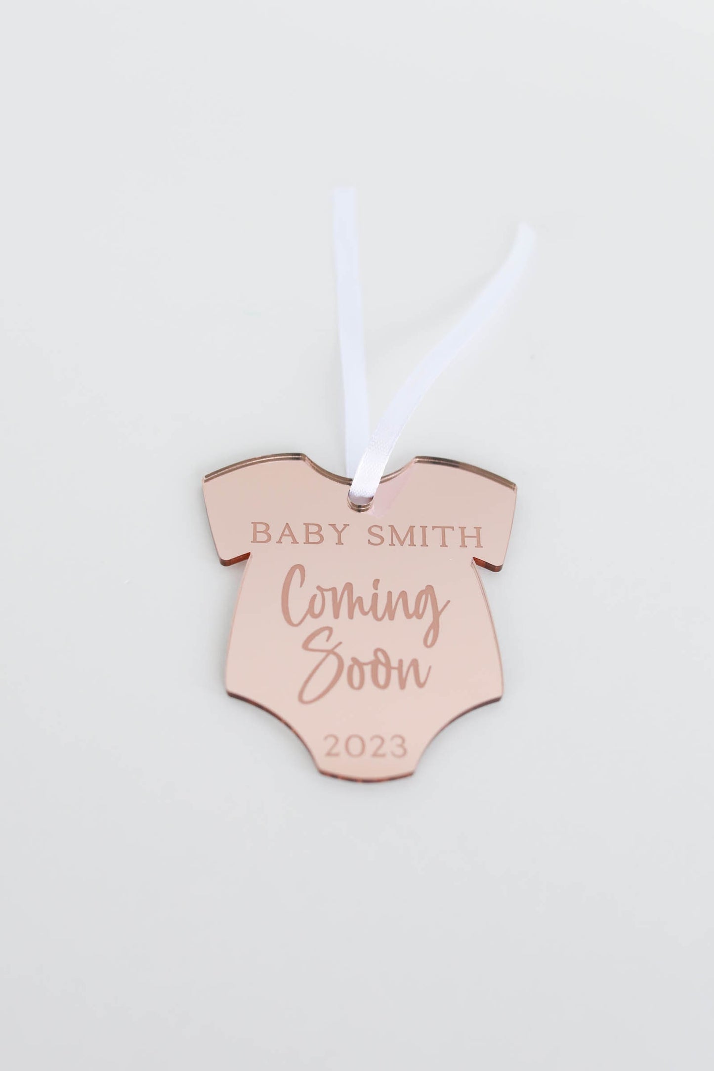 Personalized Coming Soon Baby Ornament