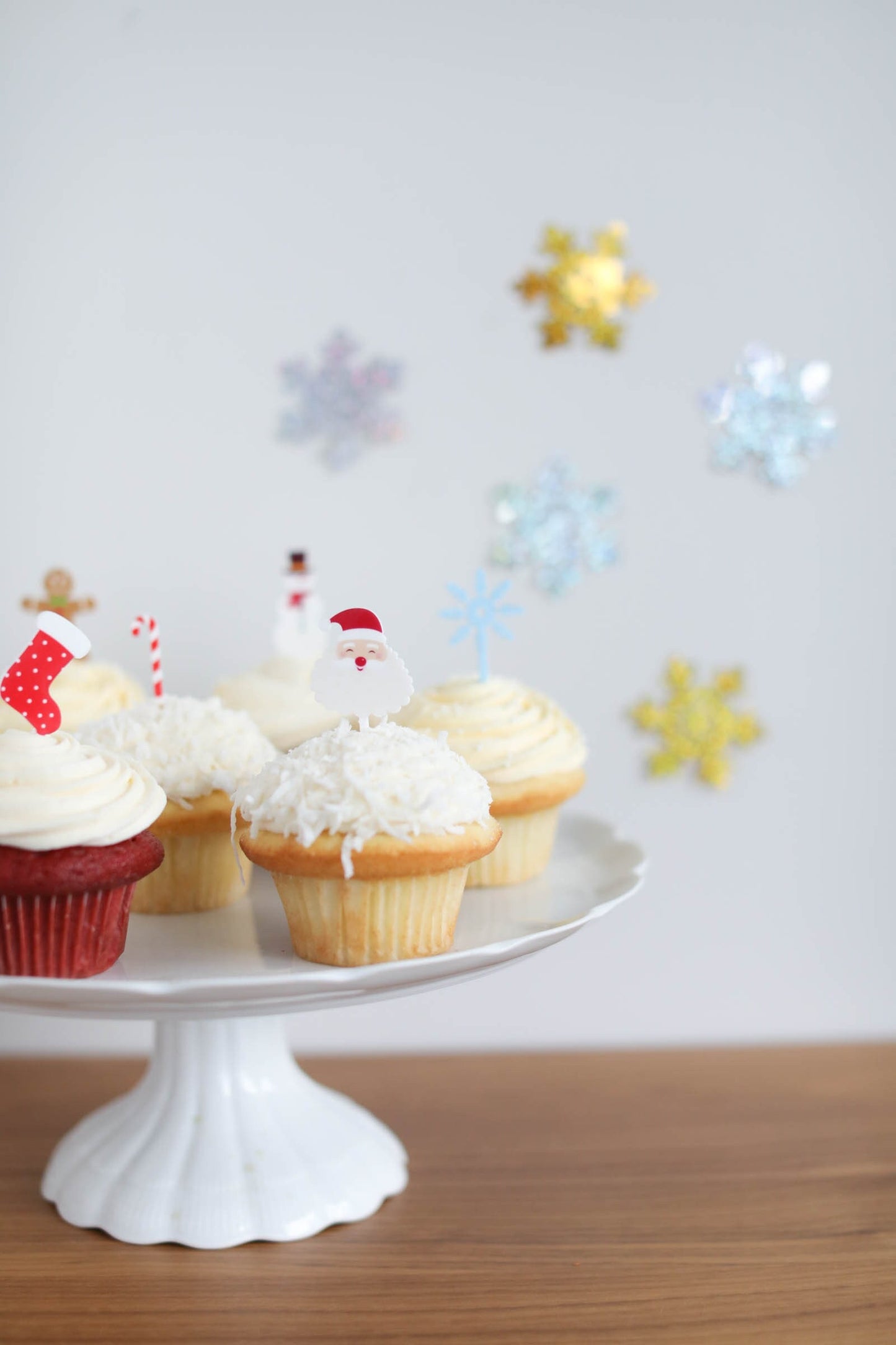 Christmas Holiday Cupcake Toppers