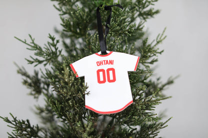 Custom Baseball Jersey Christmas Ornament