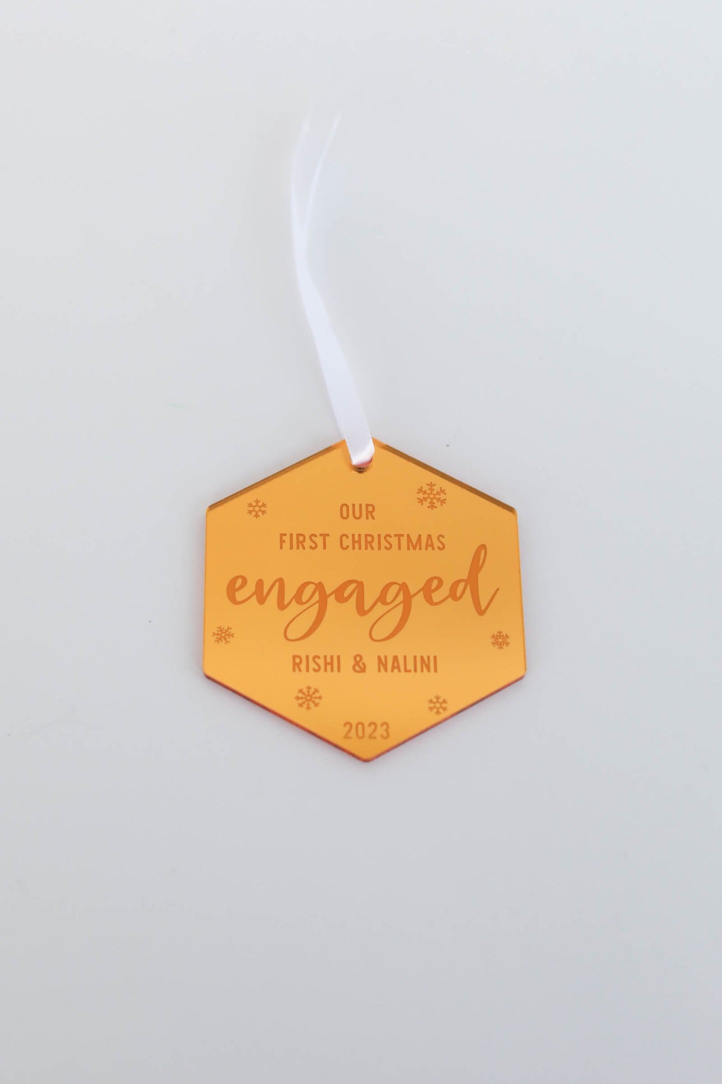 Our First Christmas Engaged Ornament