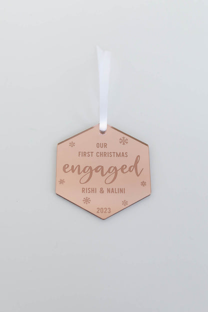 Our First Christmas Engaged Ornament