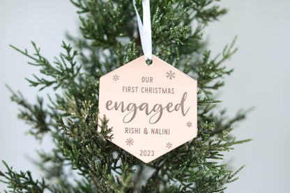 Our First Christmas Engaged Ornament