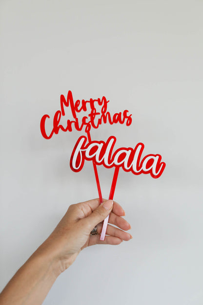 Merry Christmas Cake Topper