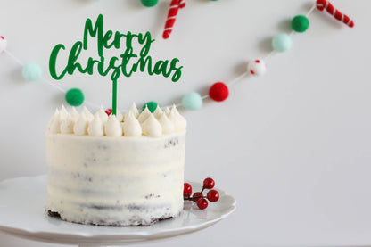 Merry Christmas Cake Topper