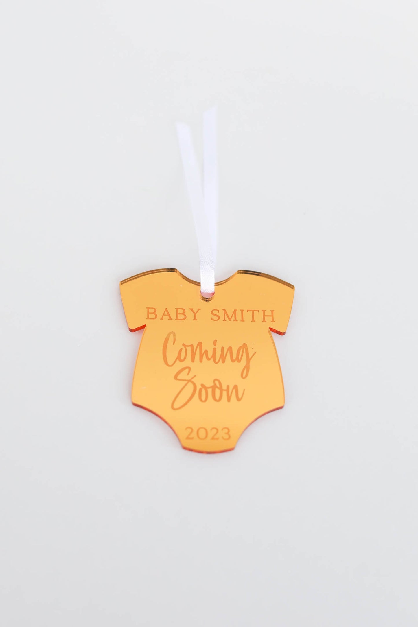 Personalized Coming Soon Baby Ornament