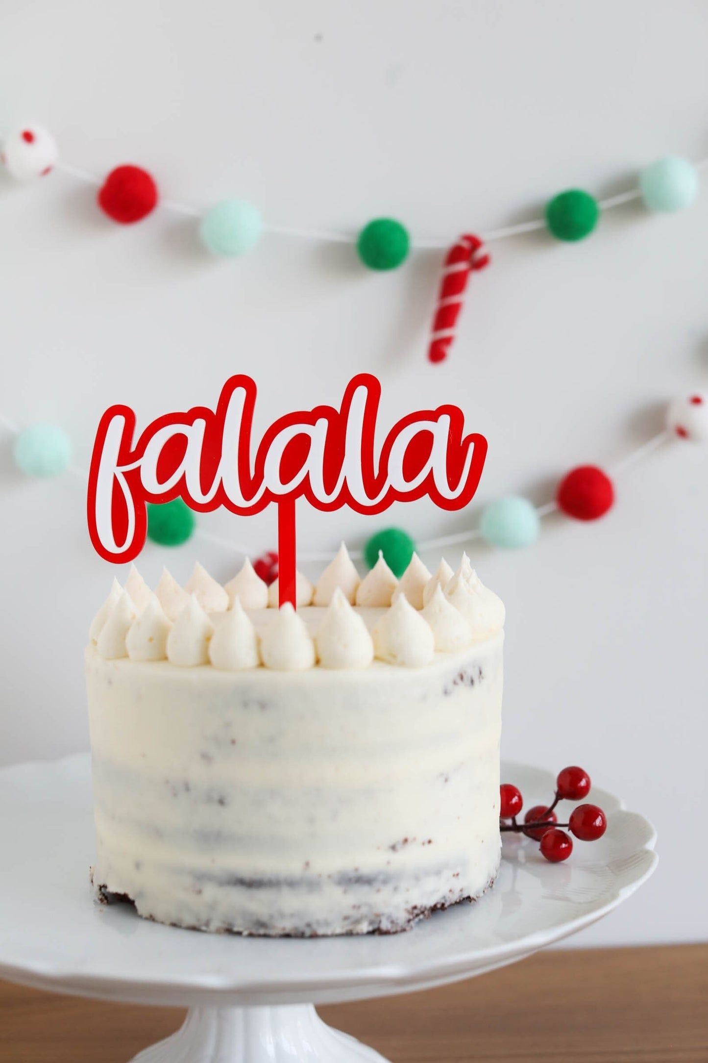 Holiday Falala Cake Topper