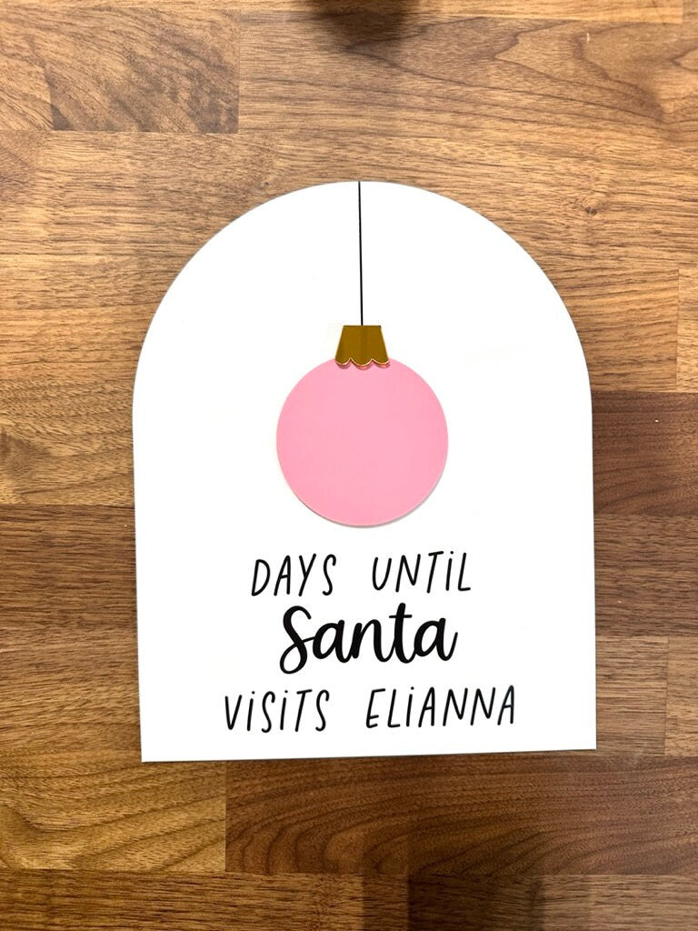 Christmas Countdown Sign