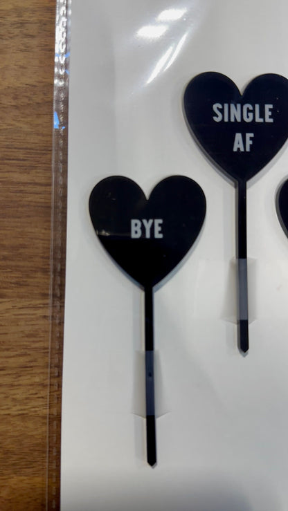 Anti-Valentines Cupcake Toppers