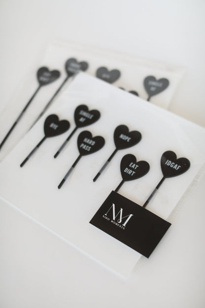 Anti-Valentines Cupcake Toppers