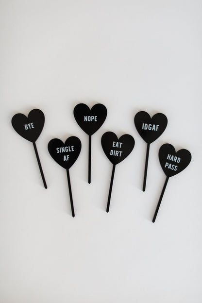 Anti-Valentines Cupcake Toppers