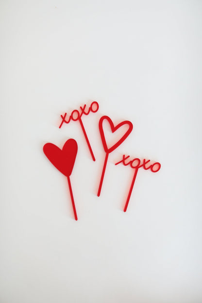 Heart Cupcake Toppers