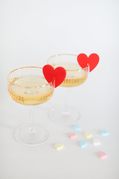 Valentines Heart Drink Tags