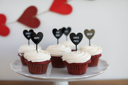 Anti-Valentines Cupcake Toppers