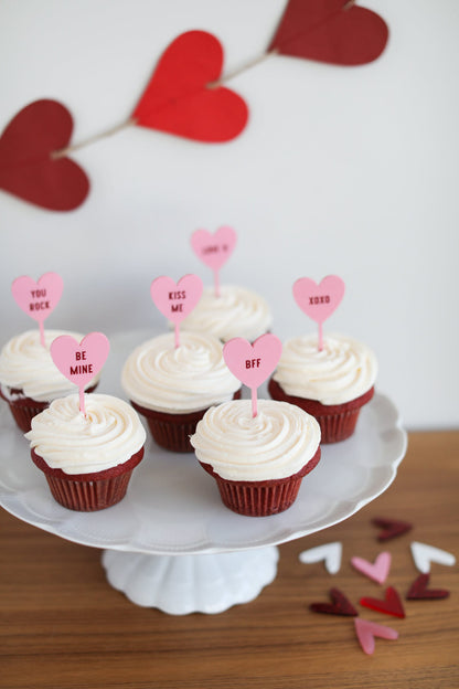 Valentine Cupcake Toppers