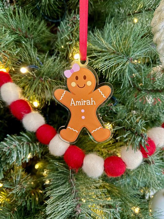 Personalized Gingerbread Man Ornament