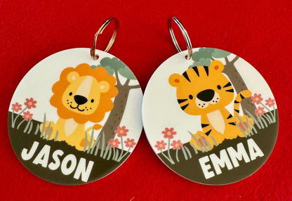 Animal Name Backpack Keychain