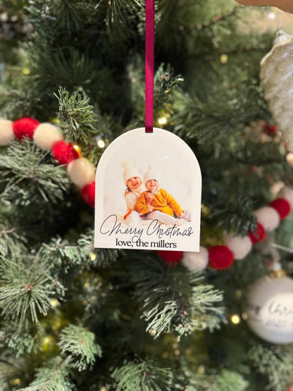 Holiday Christmas Photo Ornament