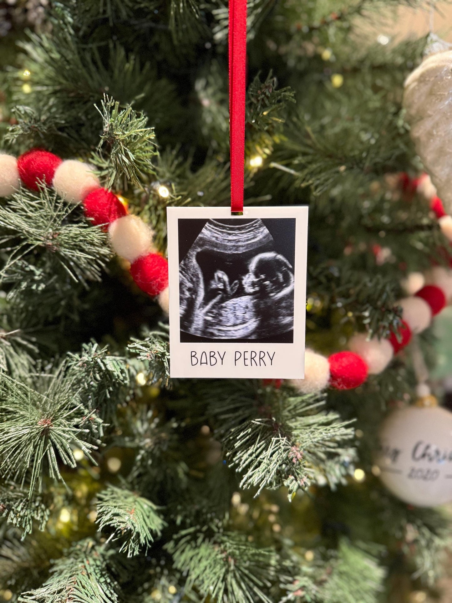 Personalized Coming Soon Sonogram Baby Ornament